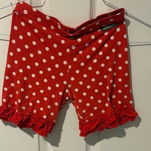 Matilda Jane Red Polka Dot Ruffle Shorts